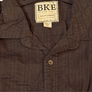 BKE Black Slim Fit textured Shirt XL